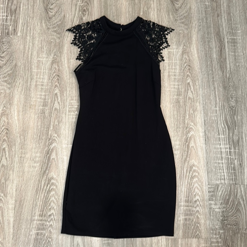 Black Fitted Midi Dress Business/Professional